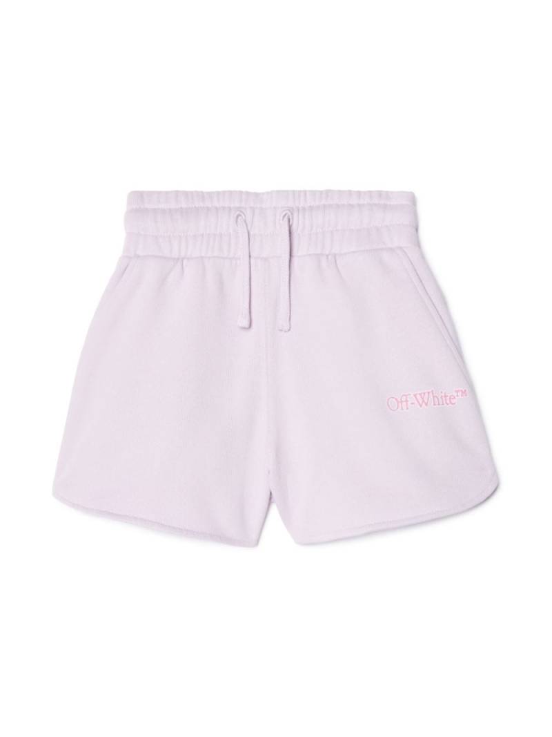 Off-White Kids Big Bookish cotton shorts - Purple von Off-White Kids