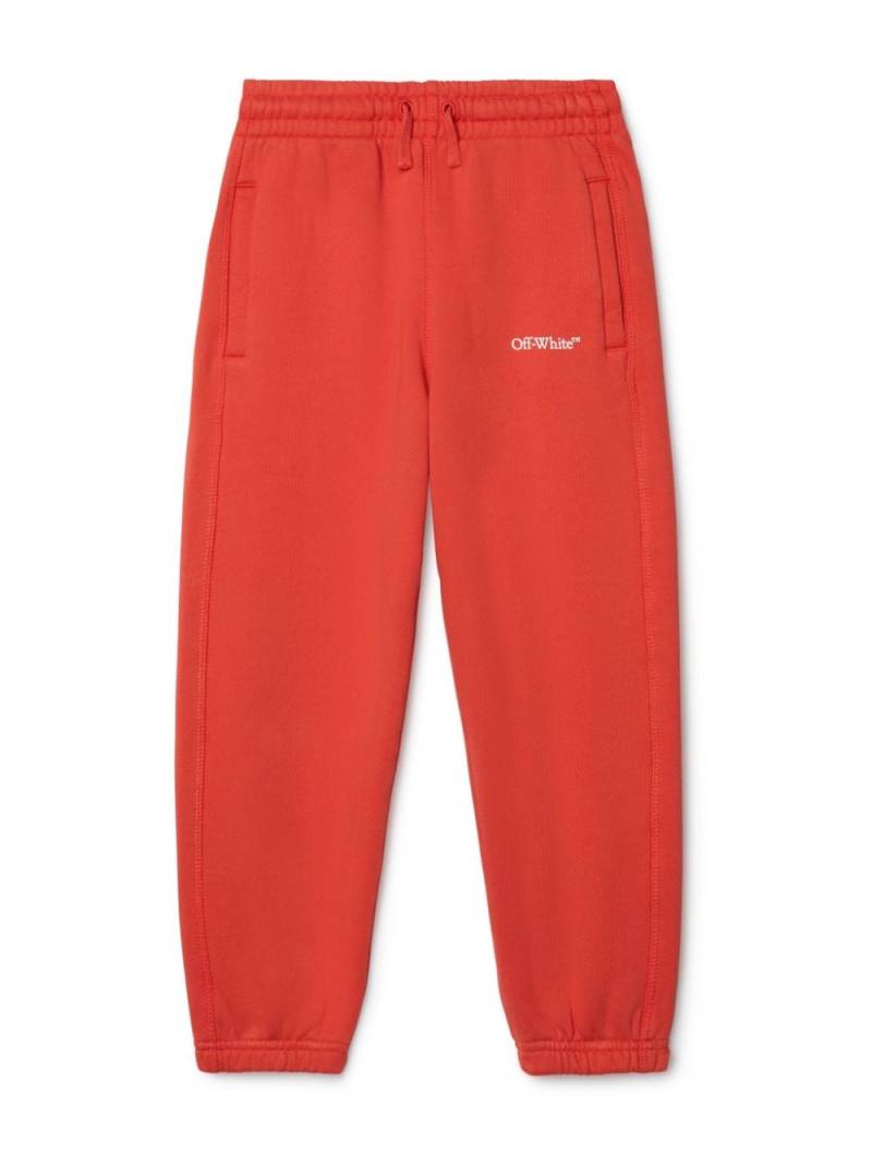 Off-White Kids Bookish Diag cotton track pants - Red von Off-White Kids