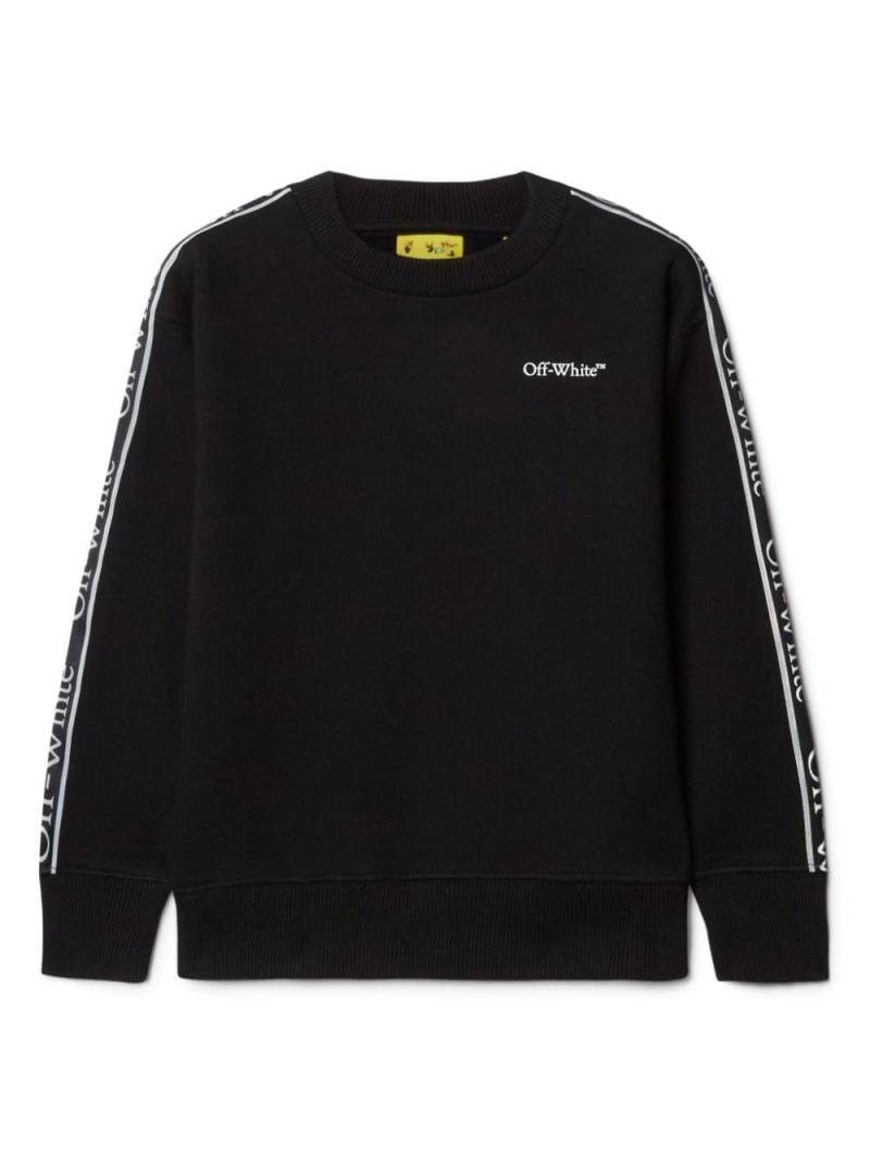 Off-White Kids Bookish Logo Band cotton sweatshirt - Black von Off-White Kids