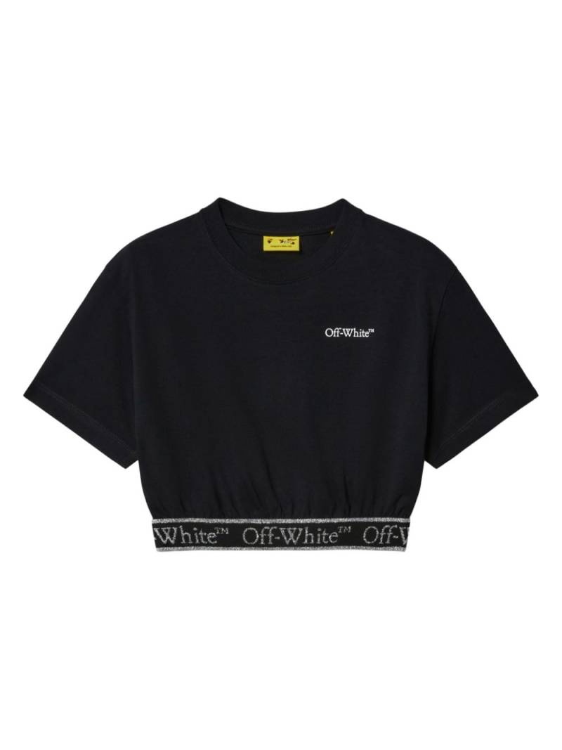 Off-White Kids Bookish Logo Band cropped top - Black von Off-White Kids