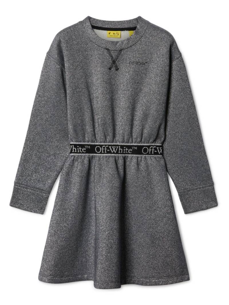 Off-White Kids Bookish Logo Band metallic dress - Grey von Off-White Kids