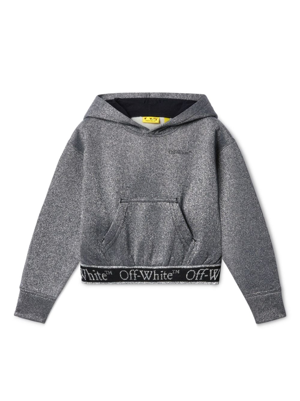 Off-White Kids Bookish Logo Band metallic hoodie - Grey von Off-White Kids