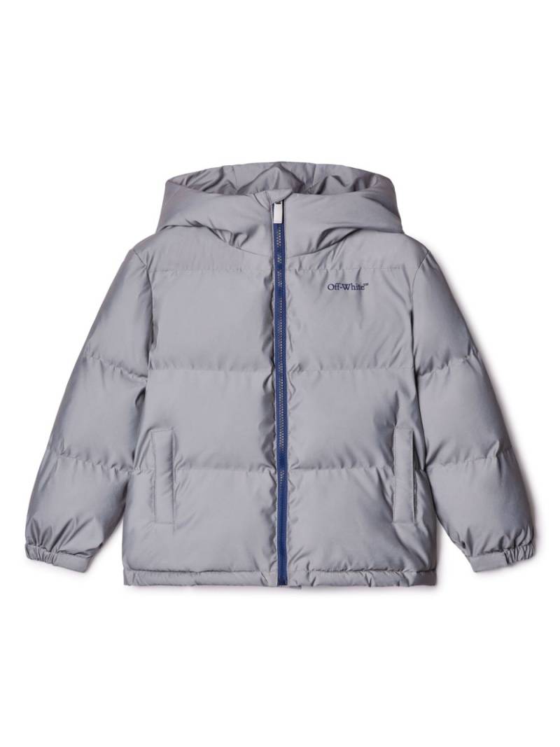 Off-White Kids Bookish quilted puffer jacket - Blue von Off-White Kids