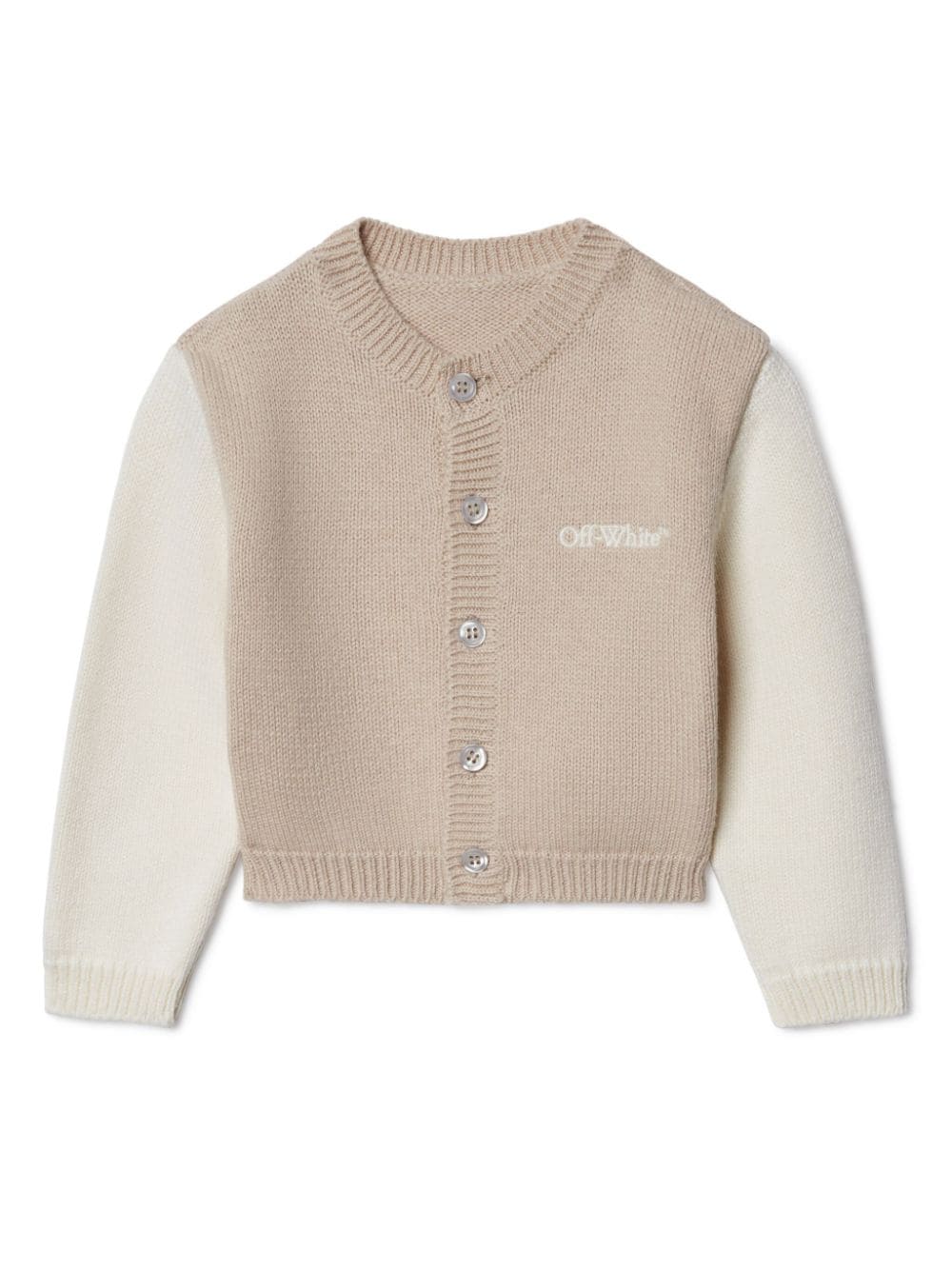 Off-White Kids Bookish wool-cotton cardigan - Neutrals von Off-White Kids