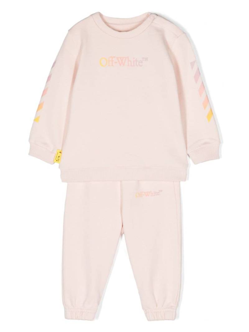 Off-White Kids Diag Stripe-print tracksuit set - Pink von Off-White Kids