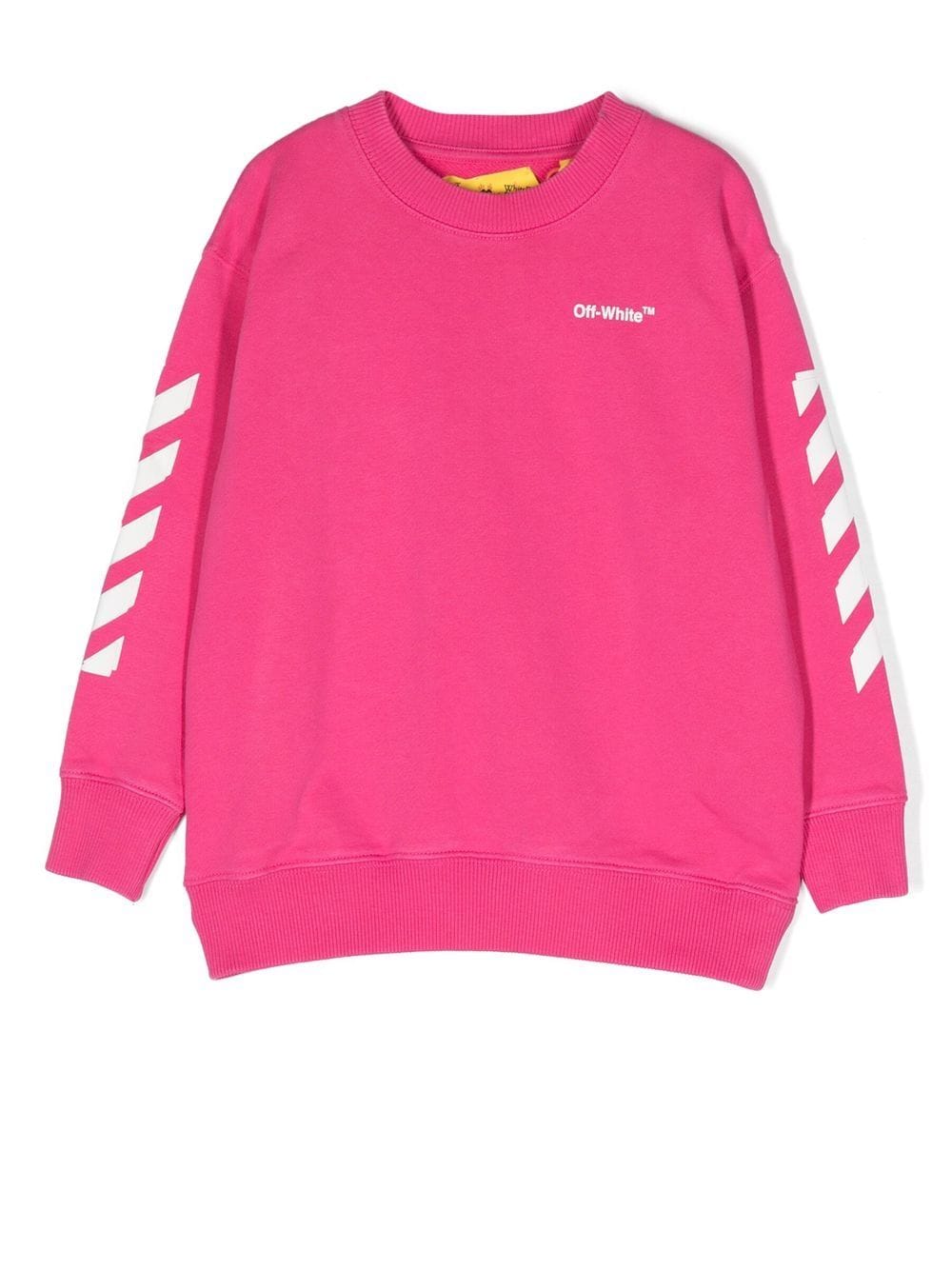 Off-White Kids Diag-stripe print sweatshirt - Pink von Off-White Kids