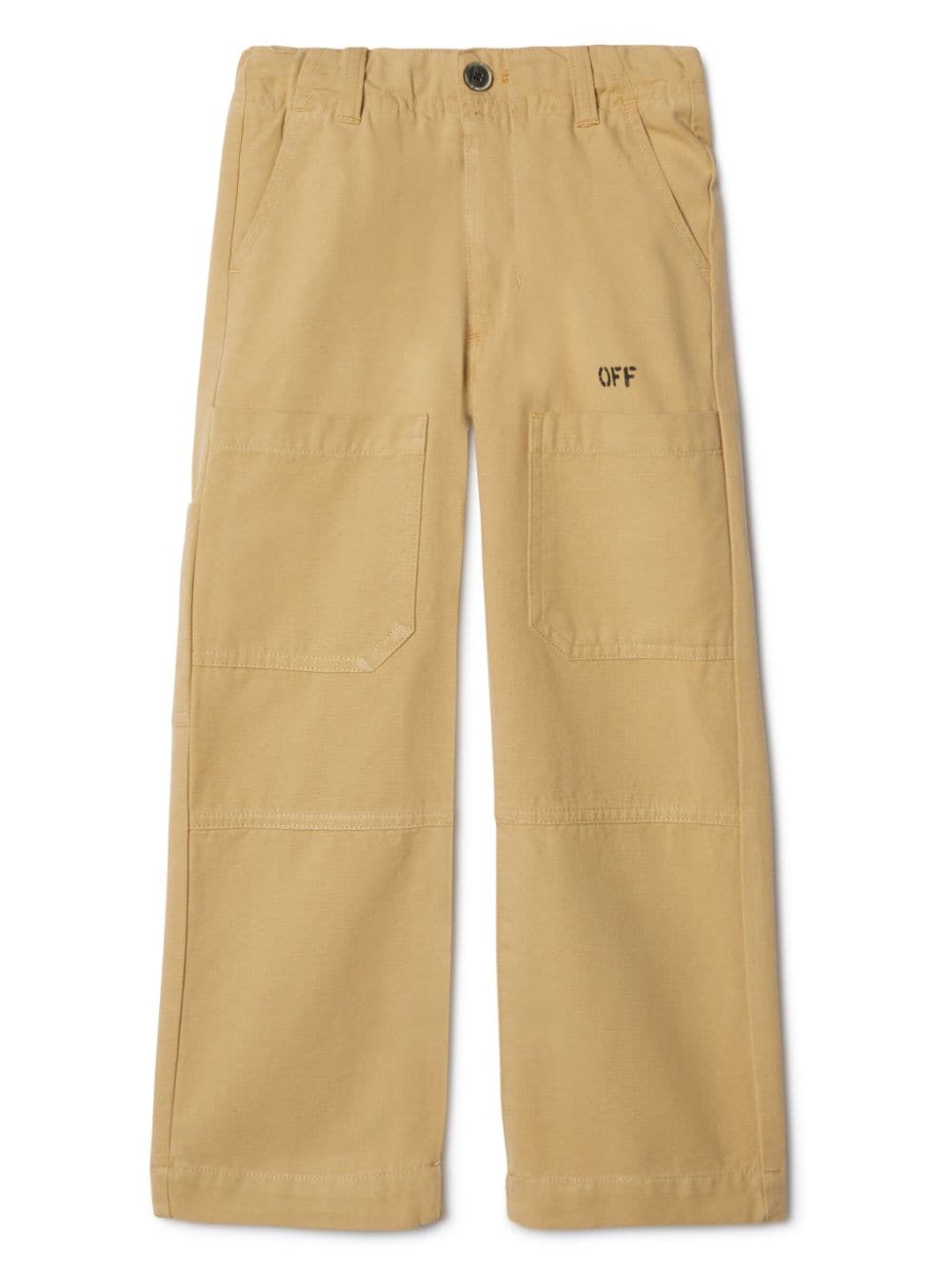 Off-White Kids Diagonal stripe-print cotton trousers - Neutrals von Off-White Kids