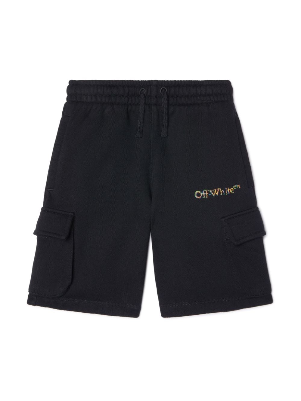 Off-White Kids Logo Sketch track shorts - Black von Off-White Kids