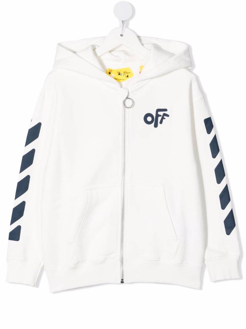 Off-White Kids logo-print cotton hoodie von Off-White Kids