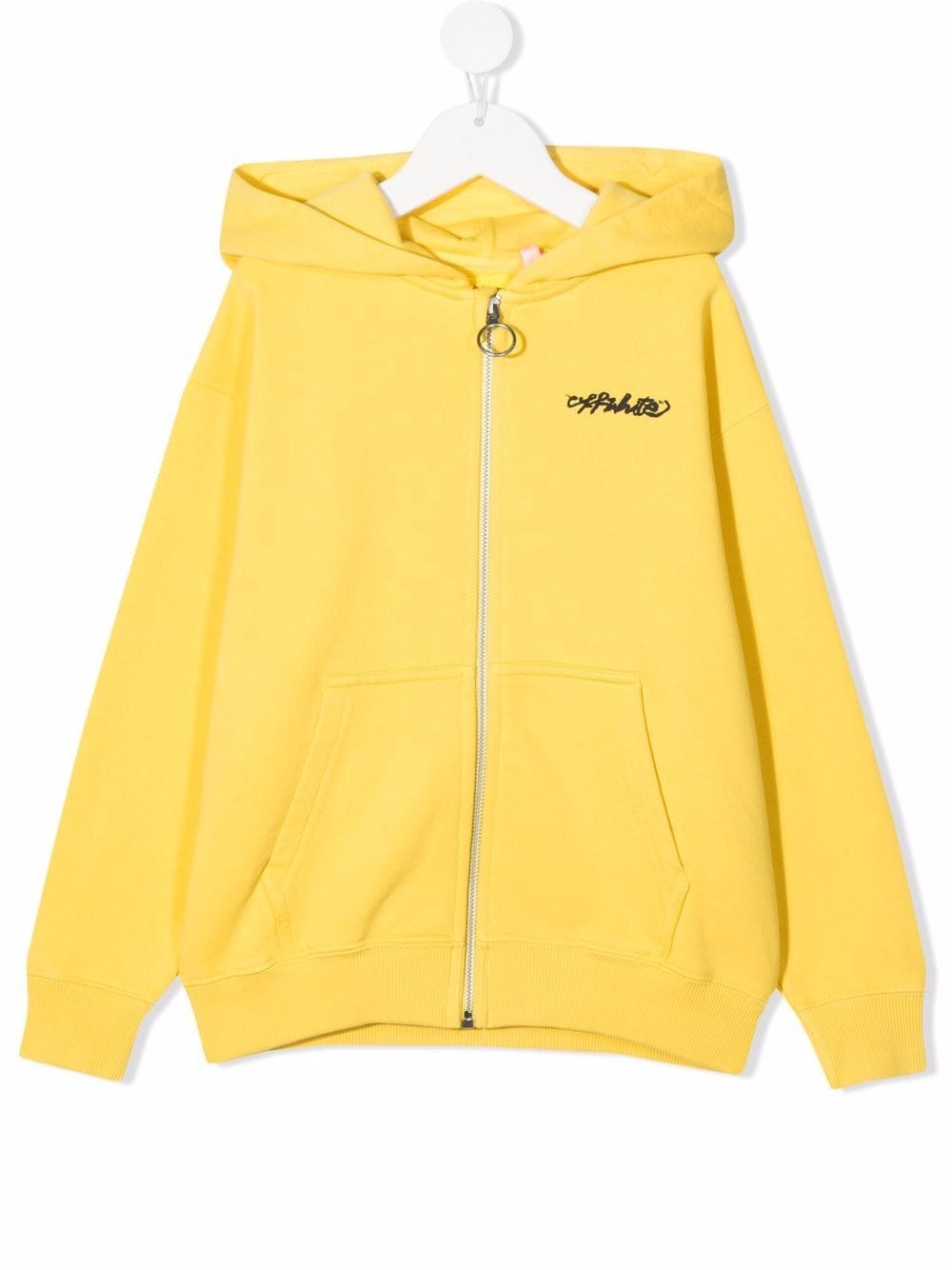 Off-White Kids Script-logo cotton hoodie - Yellow von Off-White Kids