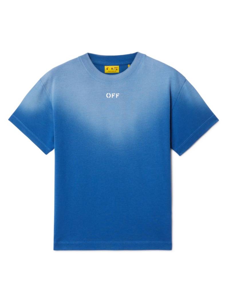 Off-White Kids Off Stamp Bleach T-shirt - Blue von Off-White Kids