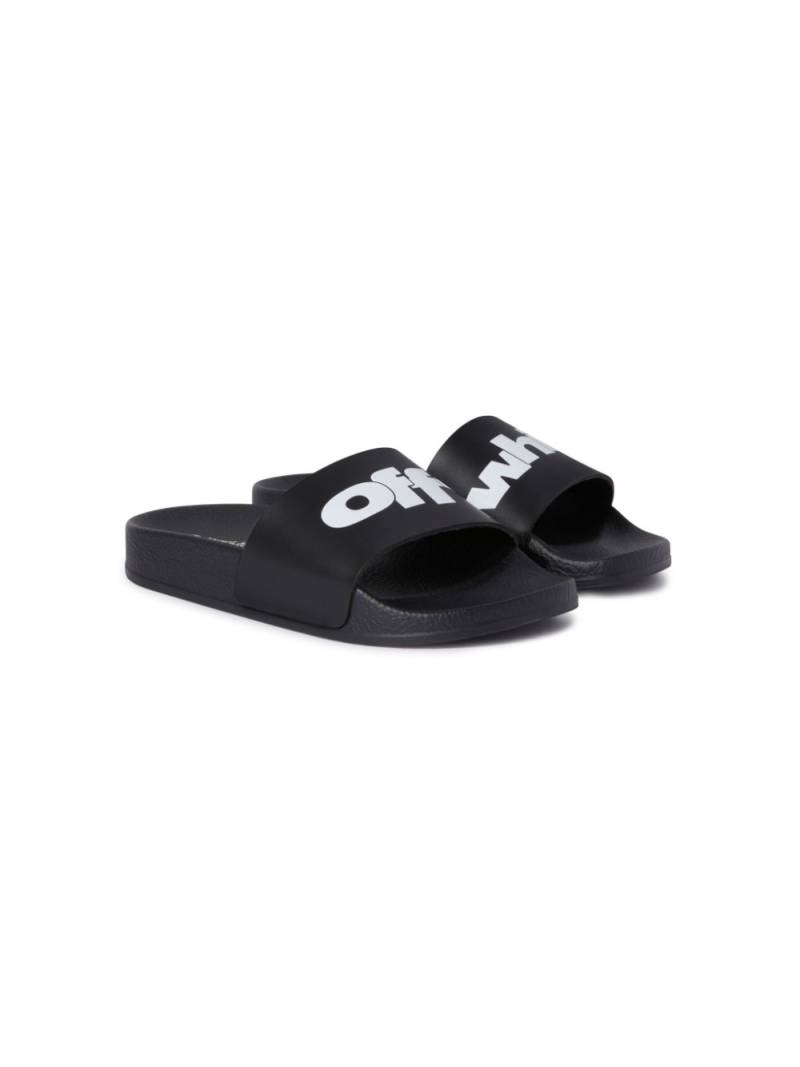 Off-White Kids Pool slides - Black von Off-White Kids