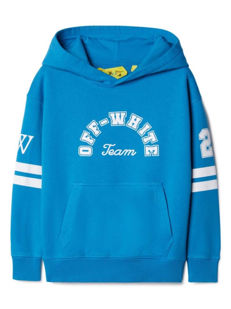 Off-White Kids Team 23 cotton hoodie - Blue von Off-White Kids