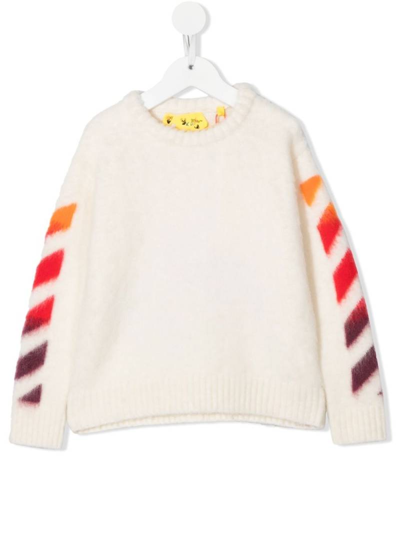 Off-White Kids arrow brushed-knit crewneck jumper von Off-White Kids