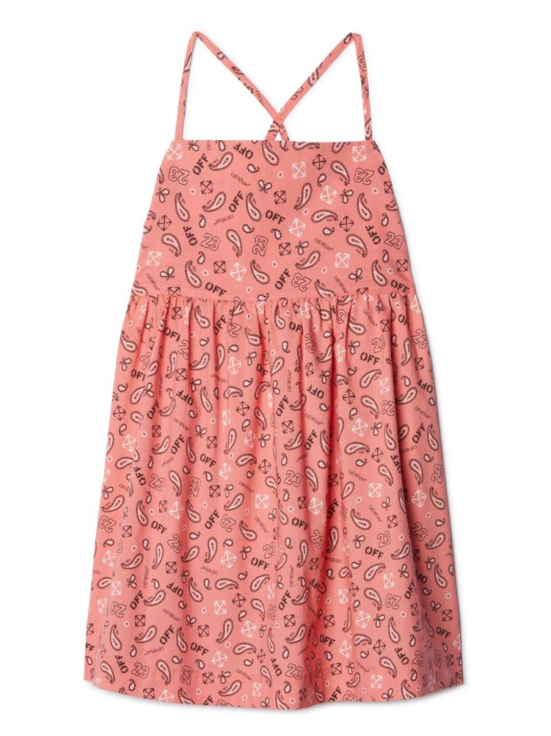 Off-White Kids bandana-print cotton dress - Pink von Off-White Kids