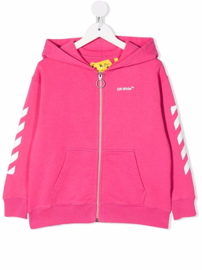 Off-White Kids chest logo-print jacket - Pink von Off-White Kids