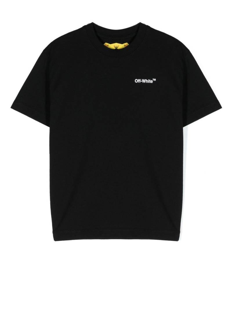 Off-White Kids logo-print crew-neck T-shirt - Black von Off-White Kids