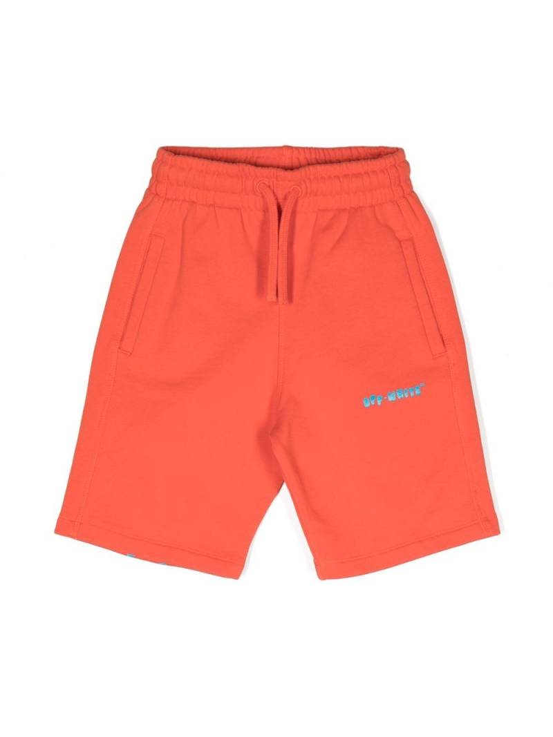 Off-White Kids logo drawstring shorts - Red von Off-White Kids