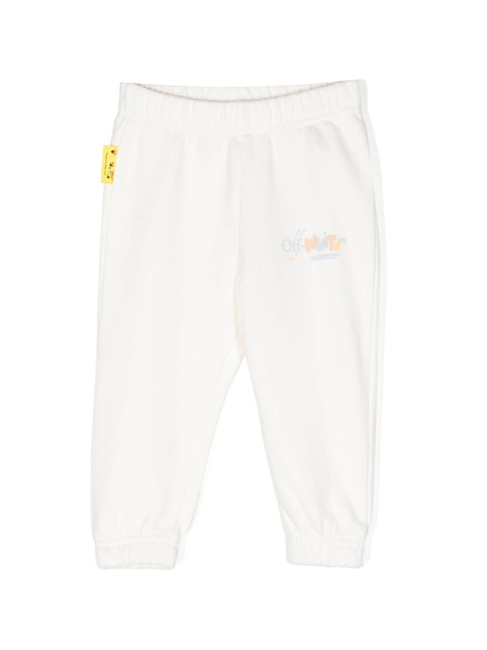 Off-White Kids logo-embroidered cotton track pants - Neutrals von Off-White Kids