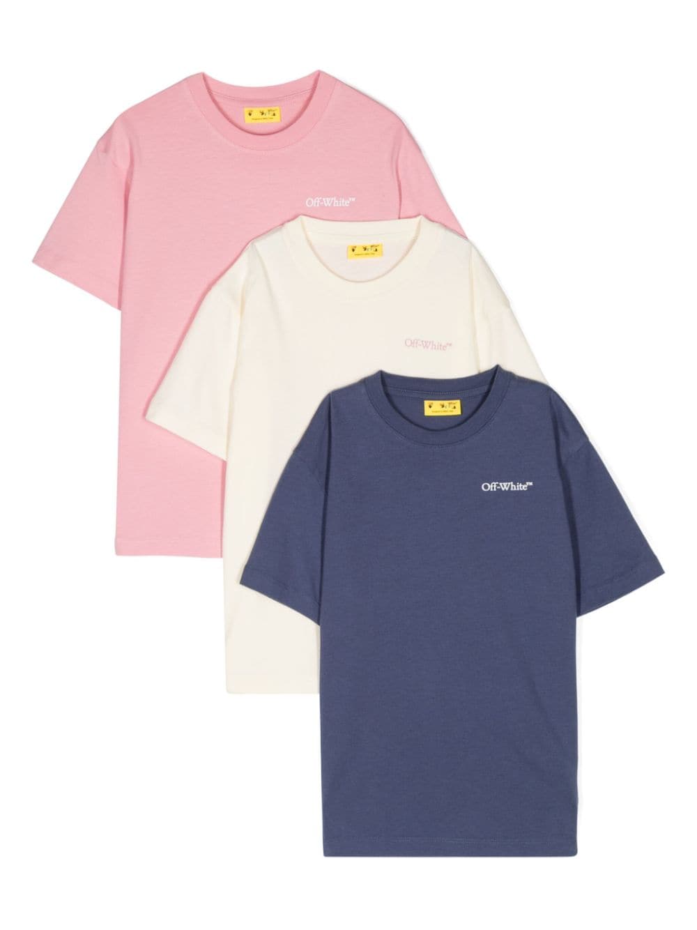 Off-White Kids logo-print T-shirt (pack of three) - Blue von Off-White Kids