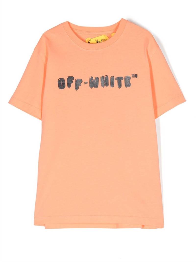 Off-White Kids logo-print T-shirt - Orange von Off-White Kids