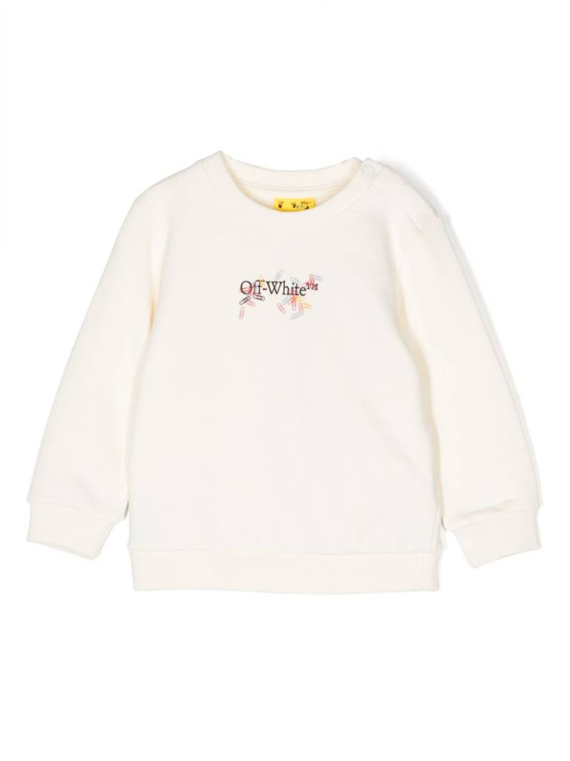 Off-White Kids logo-print button-up sweatshirt - Yellow von Off-White Kids