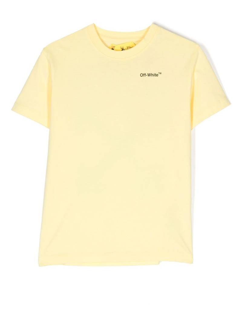 Off-White Kids logo-print cotton T-Shirt - Yellow von Off-White Kids