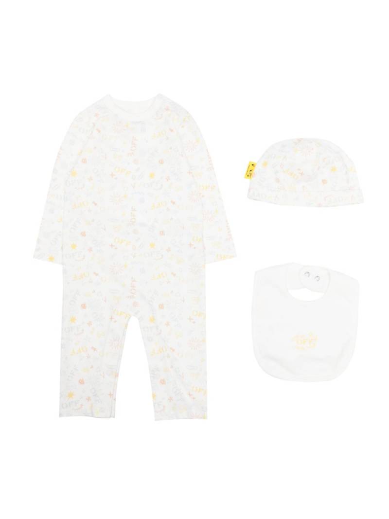 Off-White Kids logo-print cotton babygrow set von Off-White Kids