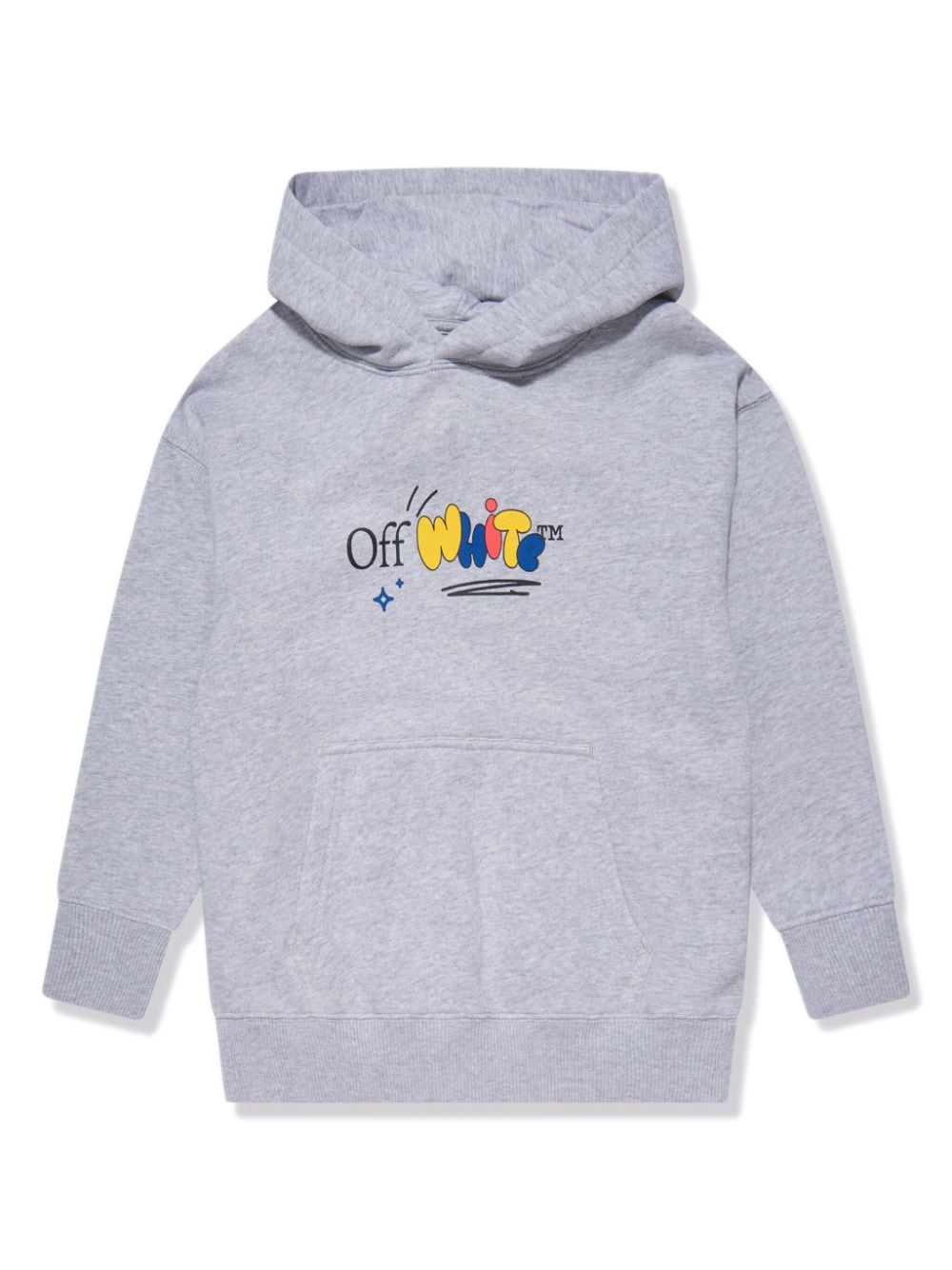 Off-White Kids logo-print cotton hoodie - Grey von Off-White Kids