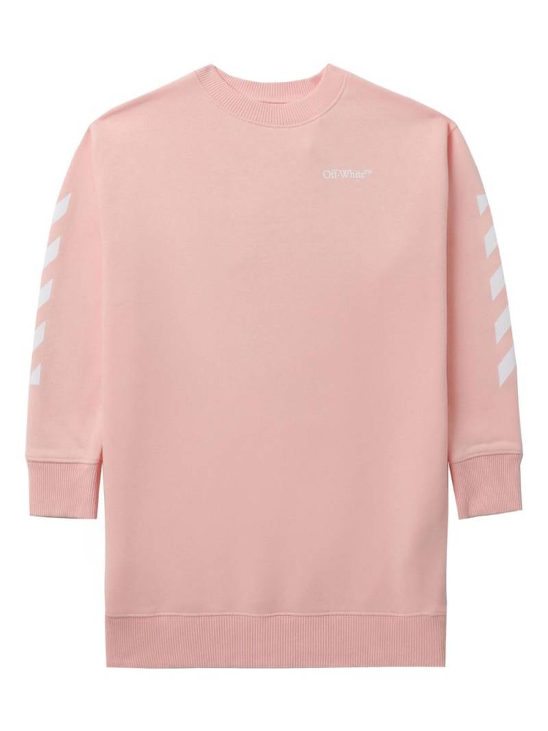 Off-White Kids logo-print cotton sweatshirt - Pink von Off-White Kids