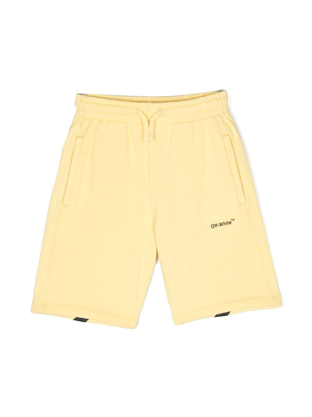 Off-White Kids logo-print drawstring shorts - Yellow von Off-White Kids