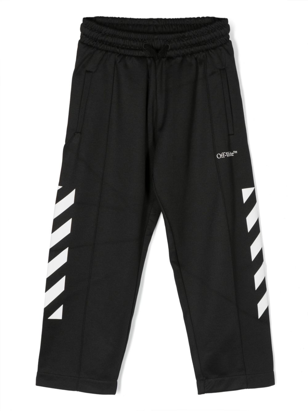 Off-White Kids logo-print drawstring track pants - Black von Off-White Kids