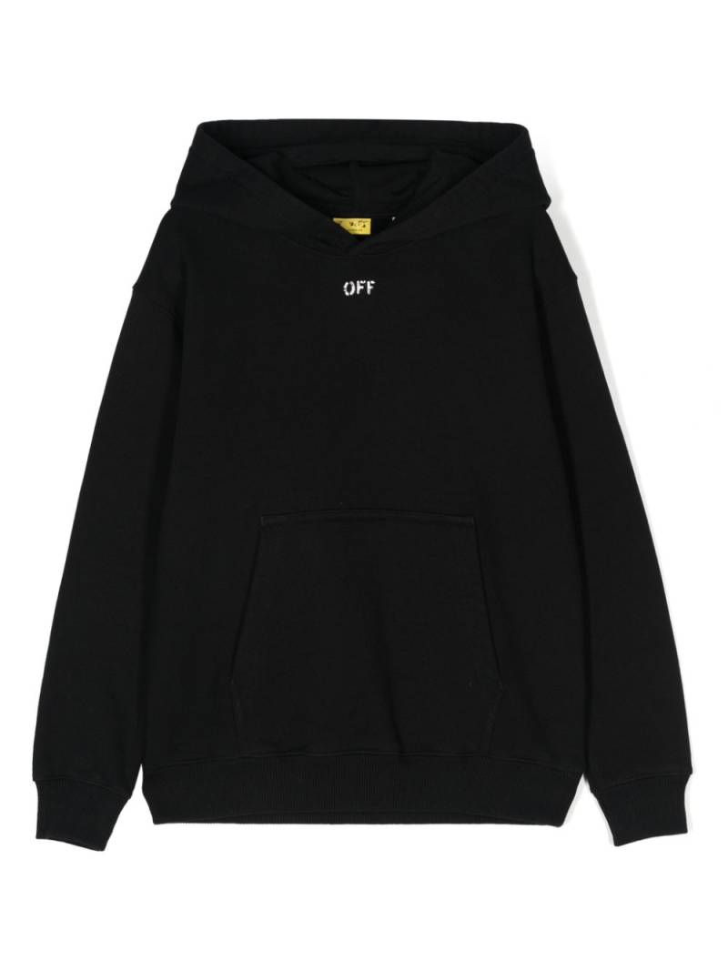 Off-White Kids logo-print hoodie - Black von Off-White Kids