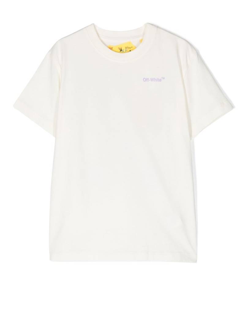 Off-White Kids logo-print short-sleeve T-shirt - Neutrals von Off-White Kids