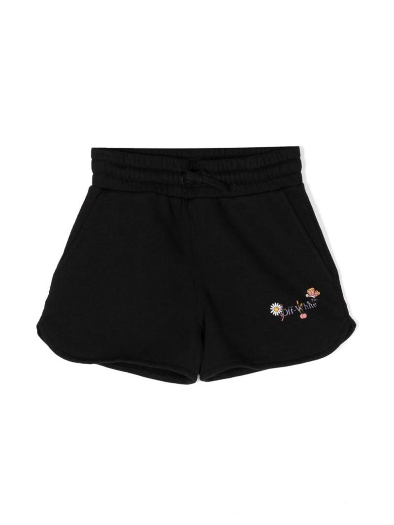 Off-White Kids logo-print track shorts - Black von Off-White Kids