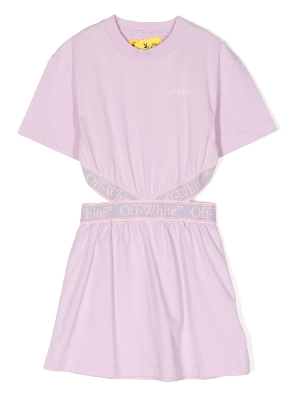 Off-White Kids logo-waistband cotton dress - Purple von Off-White Kids