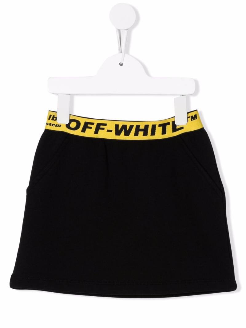 Off-White Kids logo-waistband sweat skirt - Black von Off-White Kids