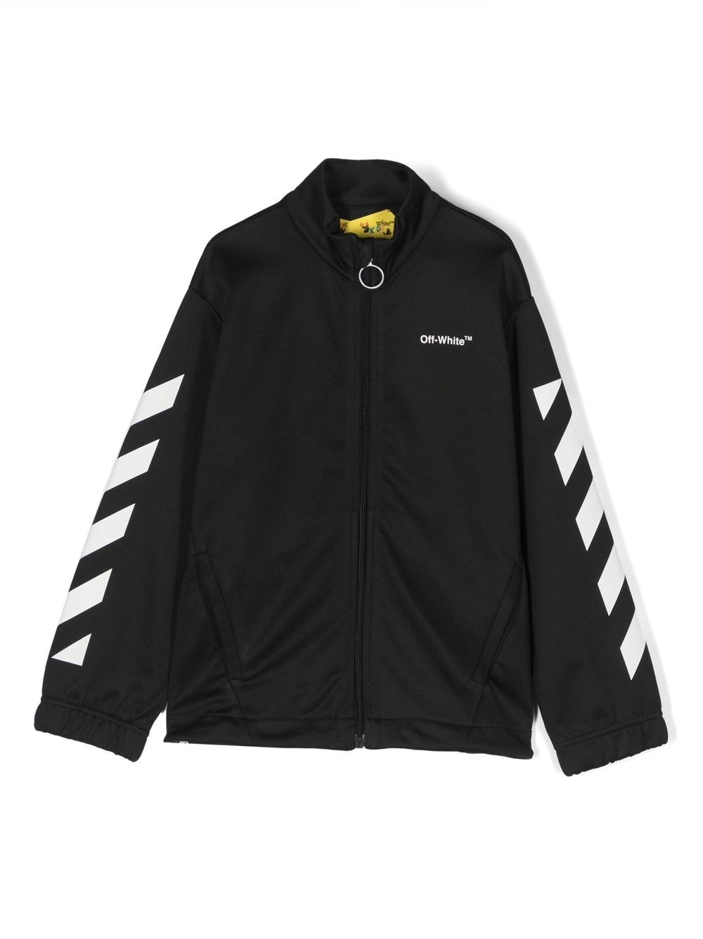 Off-White Kids long-sleeve zip-up sweatshirt - Black von Off-White Kids