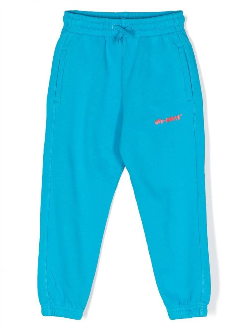 Off-White Kids signature Diag-stripe track pant - Blue von Off-White Kids