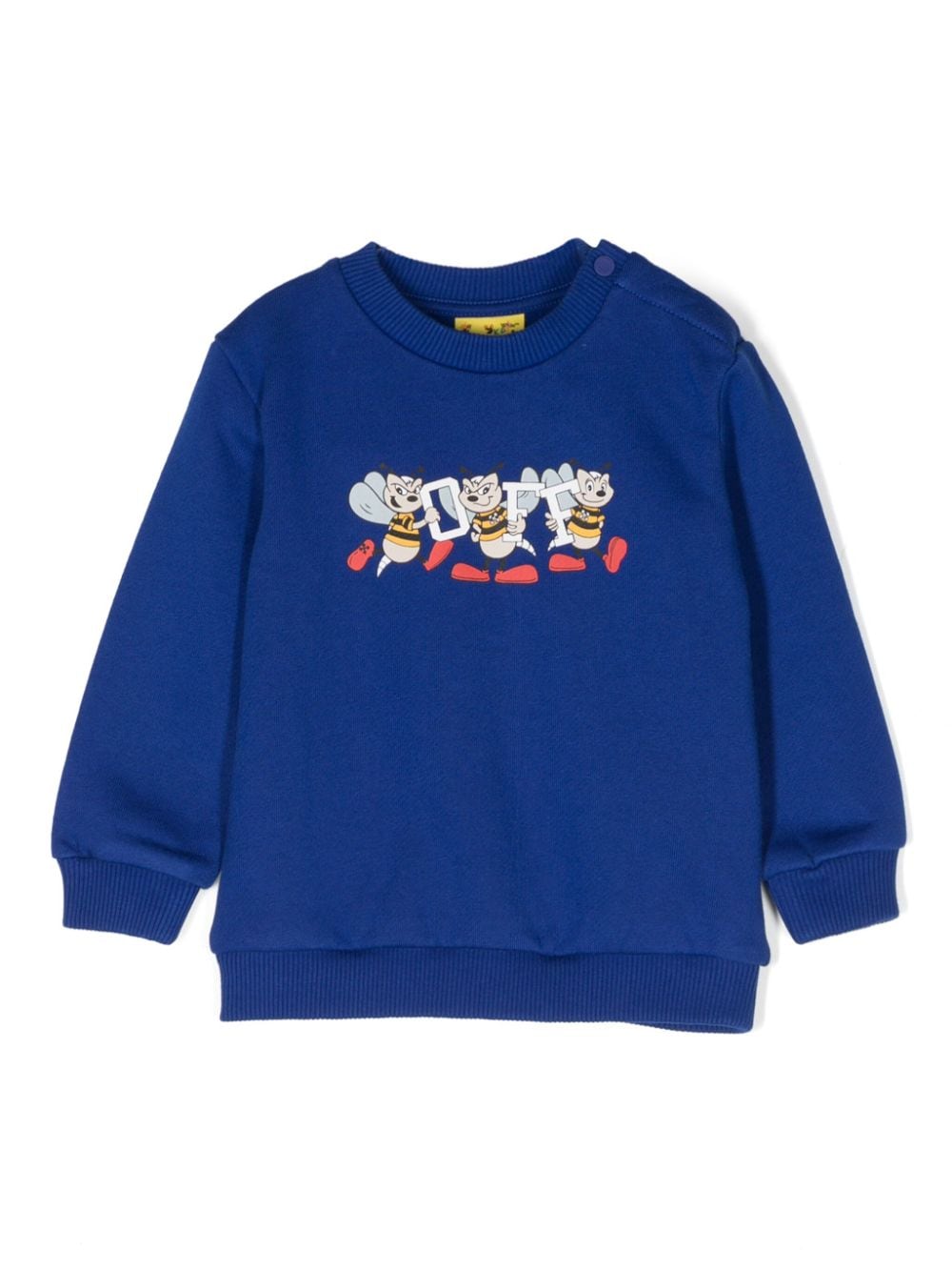 Off-White Kids slogan-print cotton sweatshirt - Blue von Off-White Kids