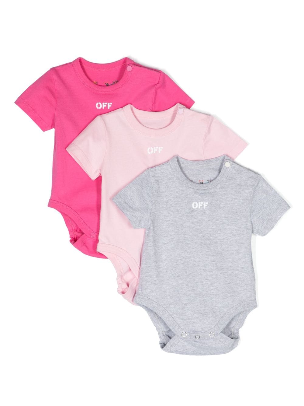 Off-White Kids three-pack logo-stamp body - Pink von Off-White Kids