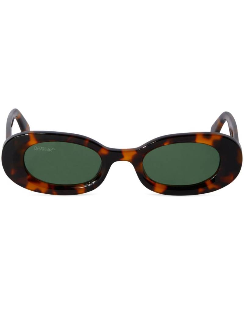 Off-White Eyewear Amalfi tortoiseshell oval sunglasses - Brown von Off-White Eyewear