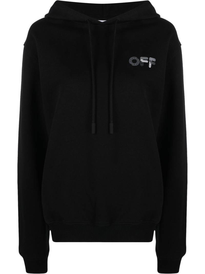 Off-White Arrow motif drawstring hoodie - Black von Off-White