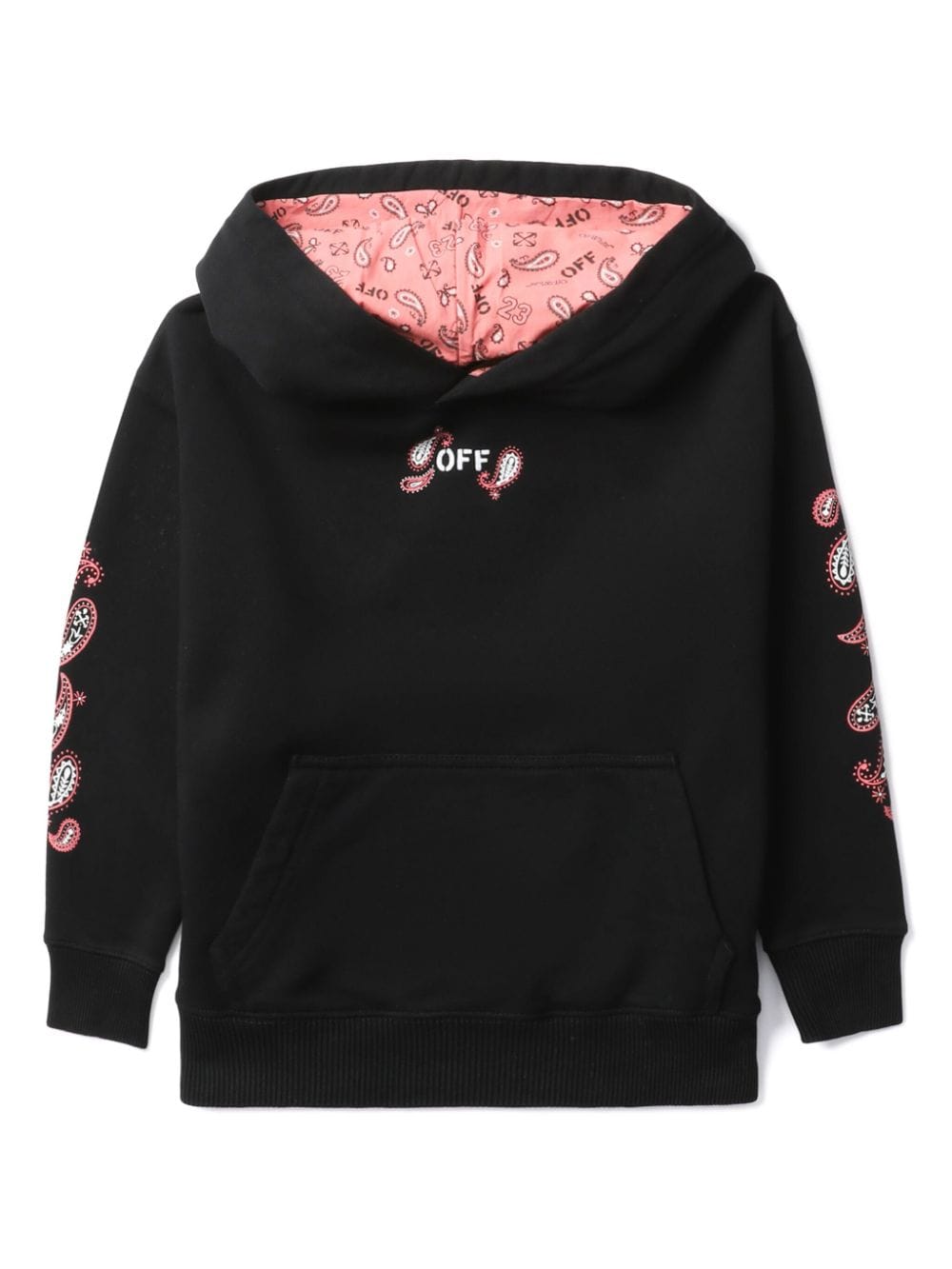 Off-White Arrow paisley-print cotton hoodie - Black von Off-White