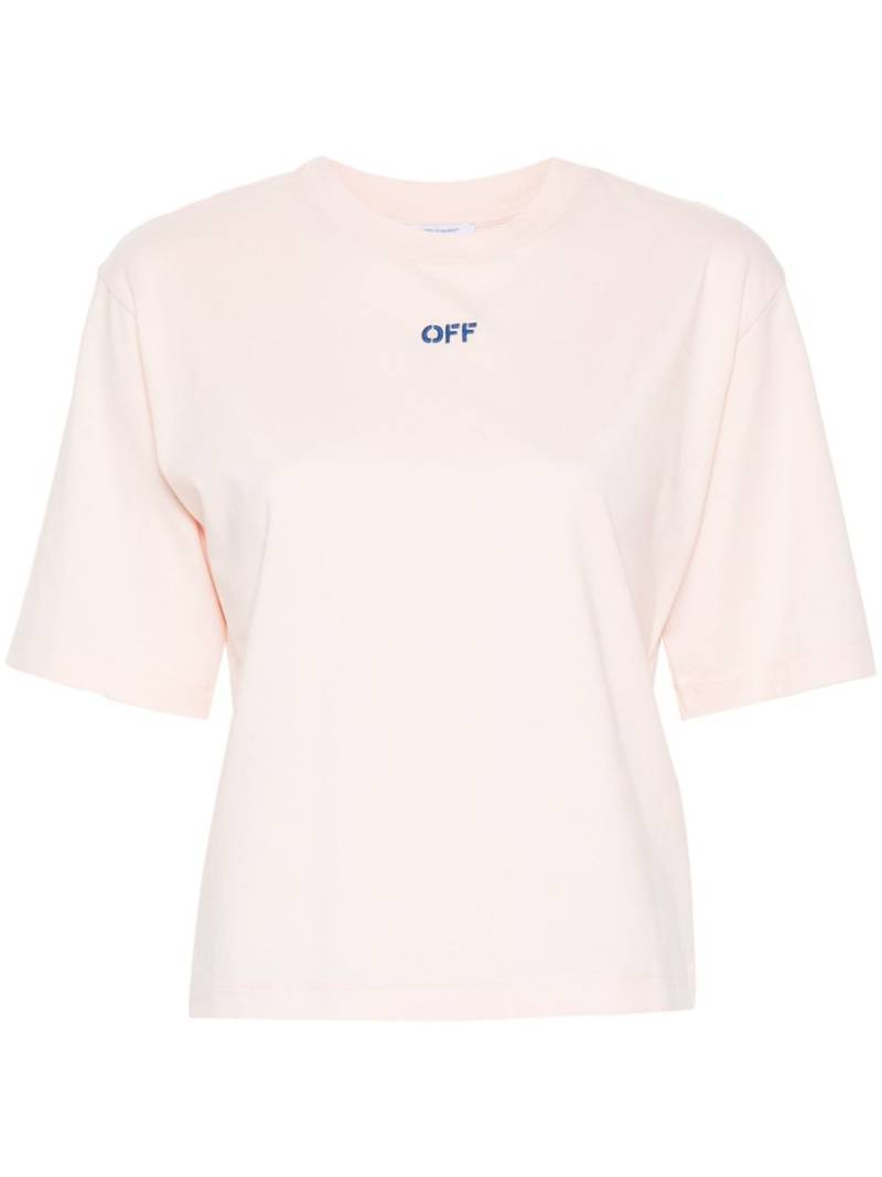 Off-White Arrows-embroidered cotton T-shirt - Pink von Off-White