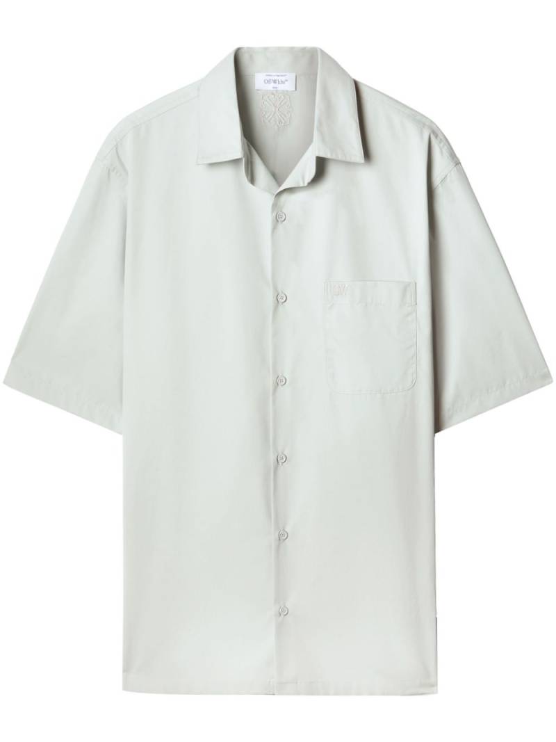 Off-White Arrows embroidered cotton shirt - Neutrals von Off-White