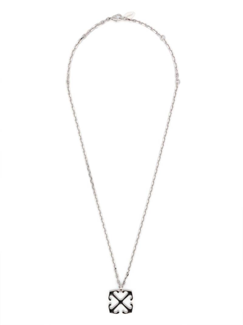 Off-White Arrows enamel necklace - Black von Off-White