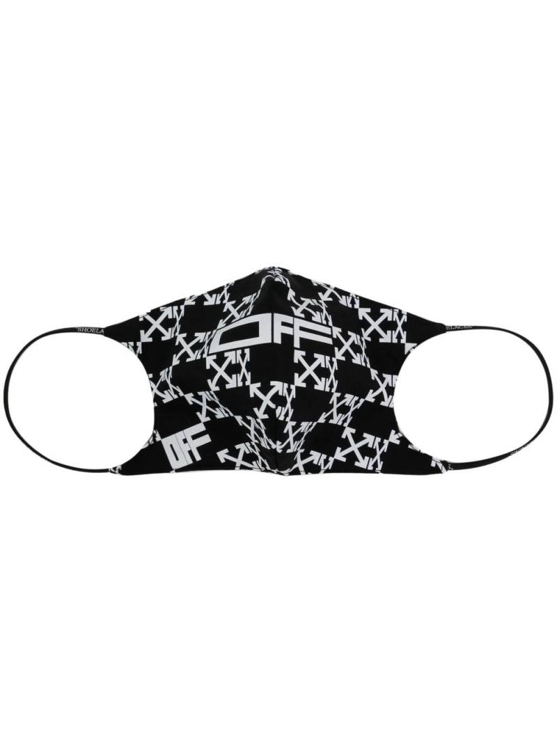 Off-White Arrows monogram-print face mask - Black von Off-White