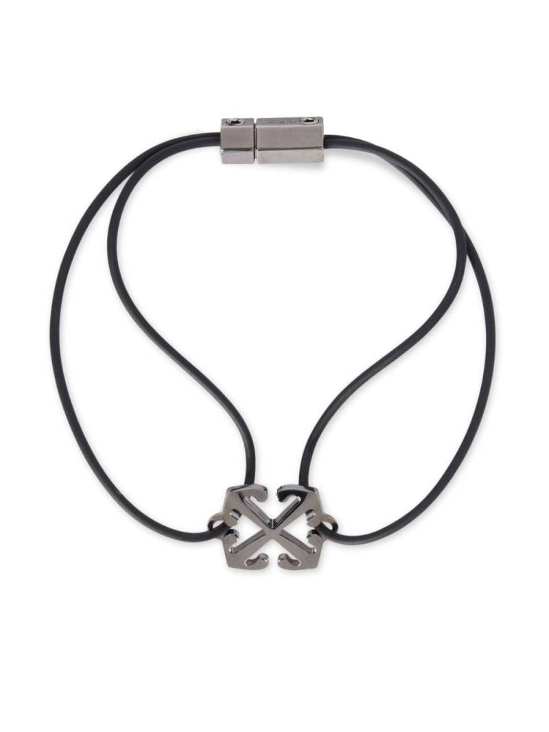 Off-White Arrows-motif cord bracelet - Black von Off-White