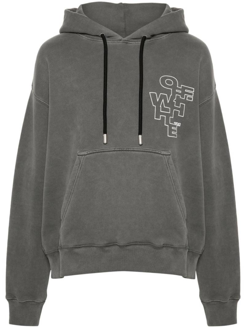 Off-White Arrows-motif cotton hoodie - Grey von Off-White